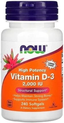 Now Foods Vitamina D3 2000ui 